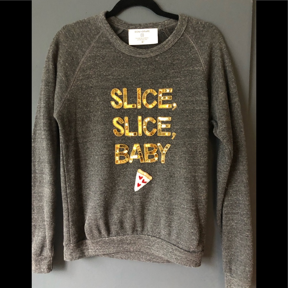 [BOW + DRAPE] pizza pizza baby sweater